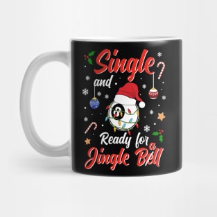 Funny Pool Player Costume Single and ready for Jingle Bell Mug